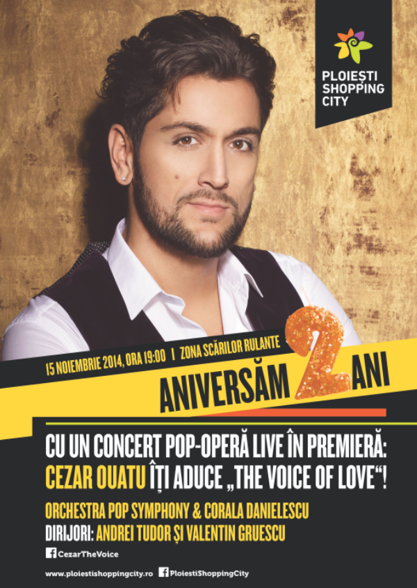 Afis eveniment Cezar Ouatu la Ploiesti Shopping City