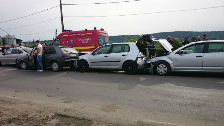 tamponare in lant Boldesti Prahova 1