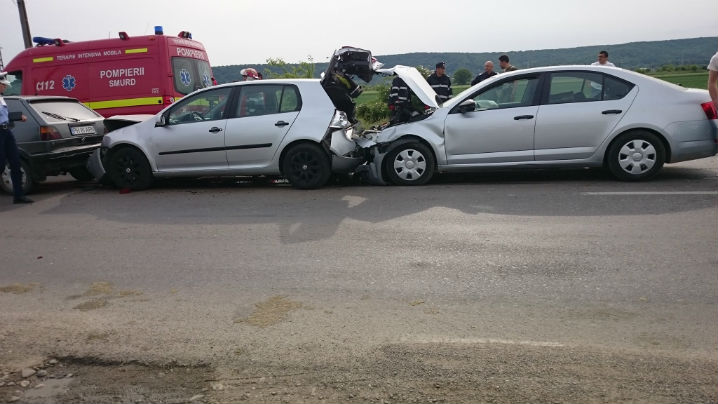 tamponare in lant Boldesti Prahova 2