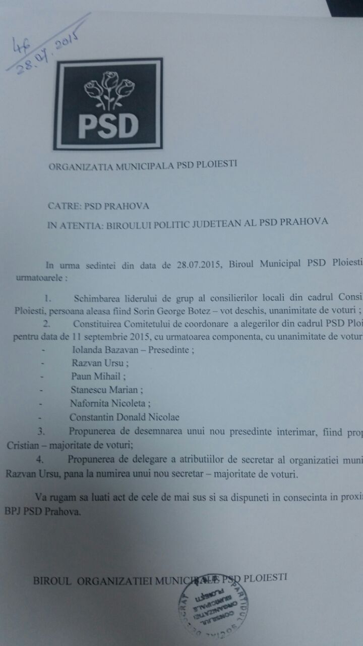 propunere PSD Ploiesti