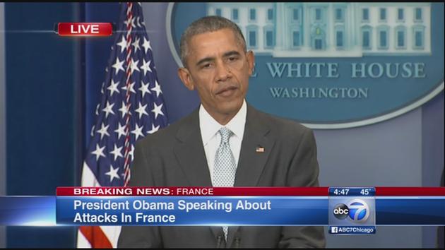President Obama comment on Paris attacks