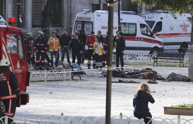 Explosion in central Istanbul Sultanahmet 1
