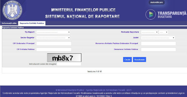 transparenta bugetara gov