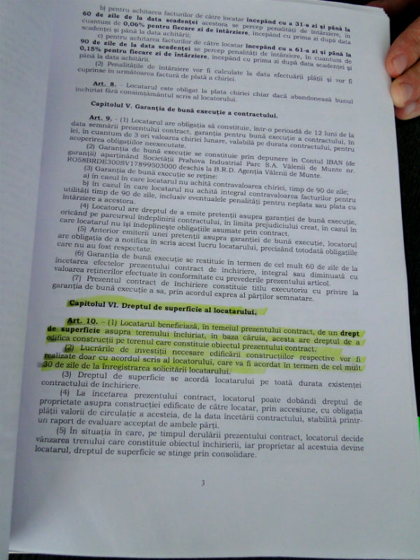 paragraful disparut din contractul cadru