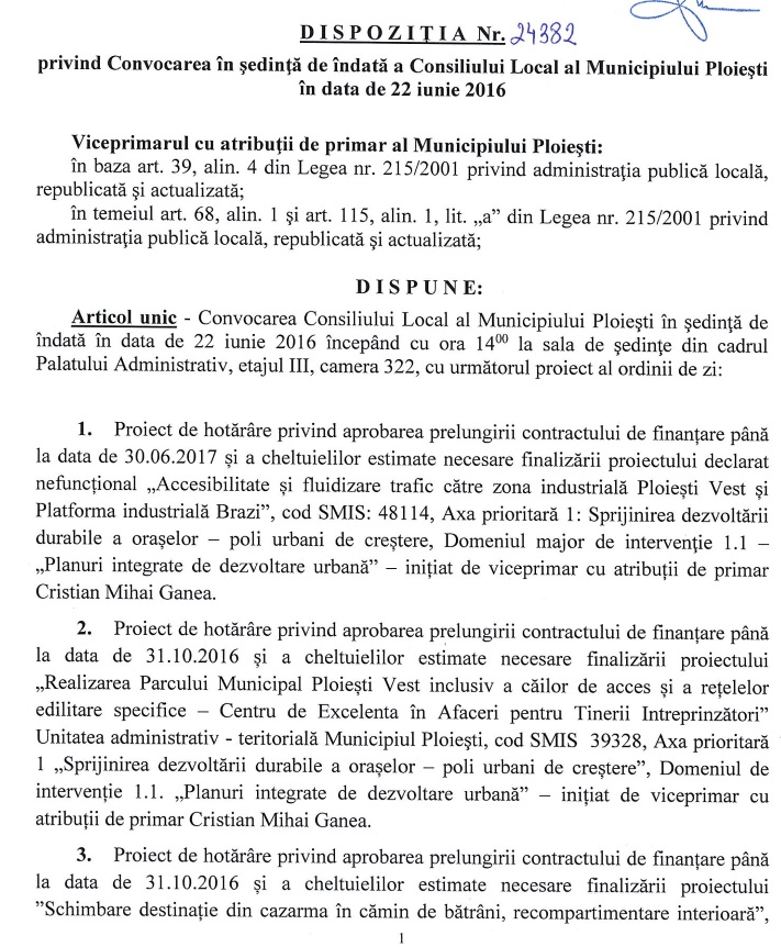sedinta de indata CL Ploiesti 22.06.2016 - 1