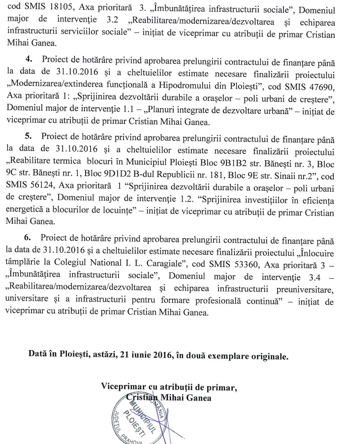 sedinta de indata CL Ploiesti 22.06.2016 - 2