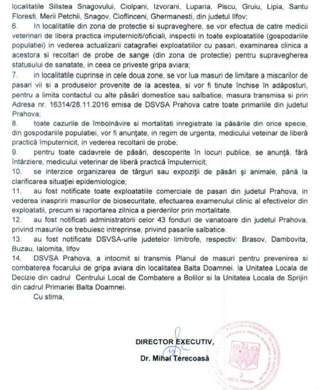 comunicat DSVSA Prahova 2