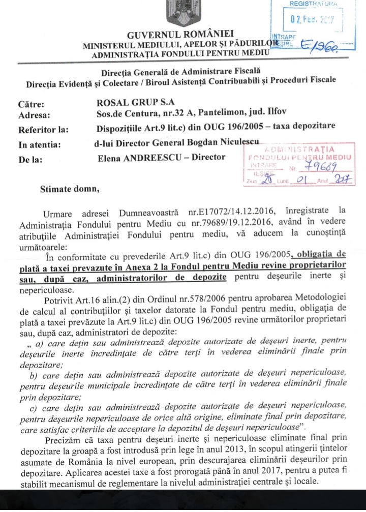 Ministerul Mediului - taxa fondul de mediu 1