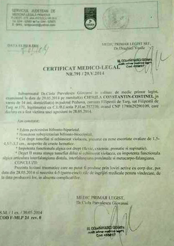 certificat medico-legal