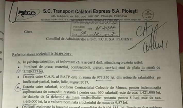 document TCE Ploiesti